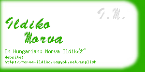 ildiko morva business card